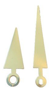 2-9/16" Brass Arrow Clock Hands - Clock Parts | Pendulums & Bobs - Bear Woods Supply