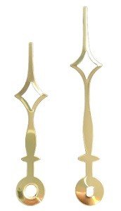 3-5/16" Brass Arrow Clock Hands - Clock Parts | Pendulums & Bobs - Bear Woods Supply