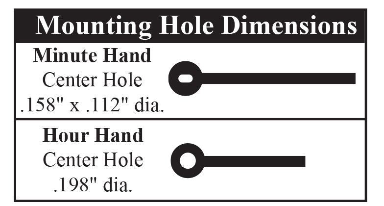 4-1/8" Brass Serpentine Clock Hands - Clock Parts | Pendulums & Bobs - Bear Woods Supply