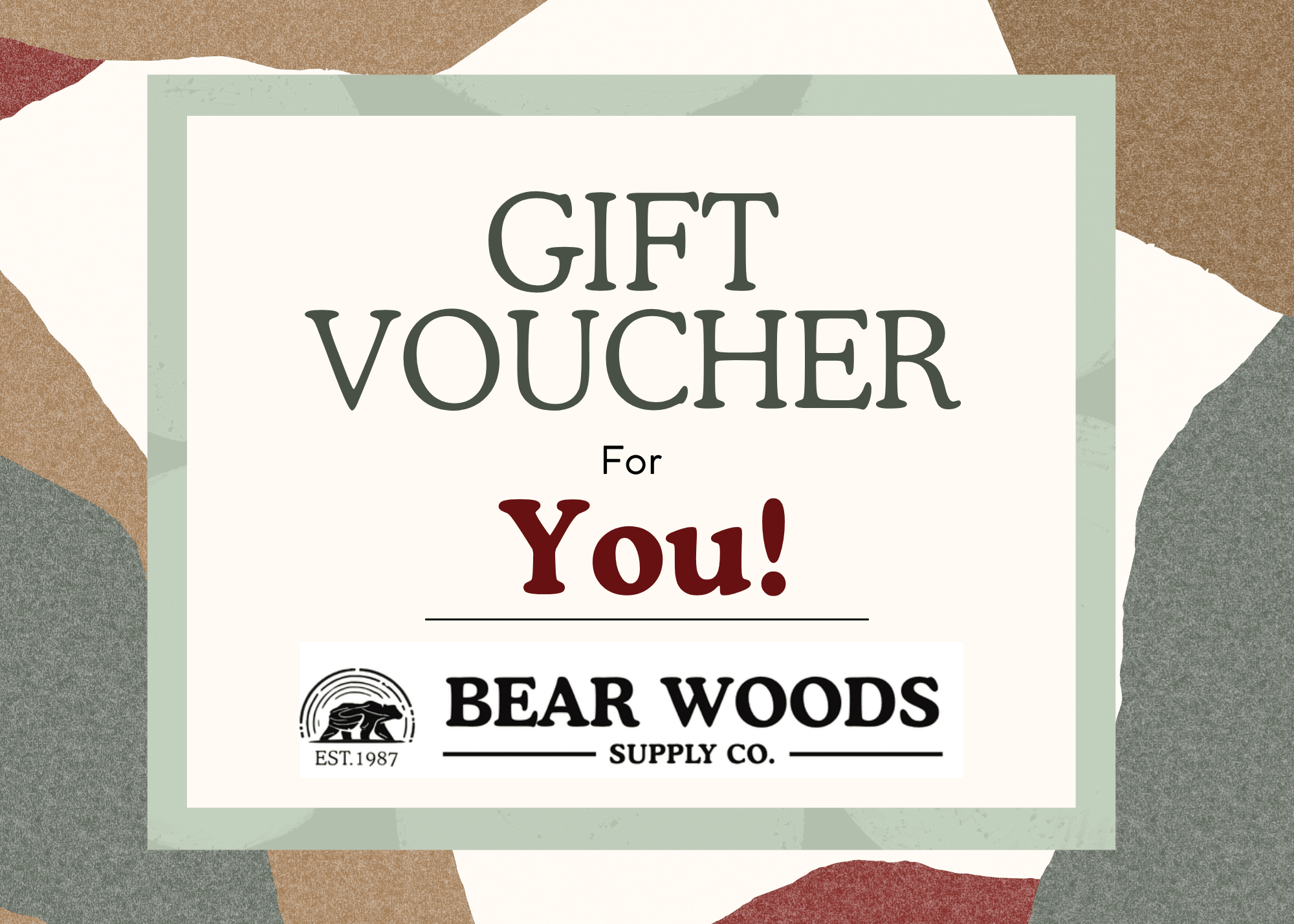 Bear Woods Gift Card - Gift Cards & Merch | Gift Cards - Bear Woods Supply