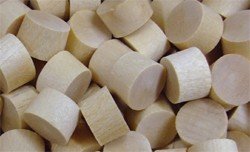 Beech Flat Head End Grain Wood Plugs (1/4in Diameter, 1/4in Thick) - Per 5000 Wood Plugs - Wood Parts | Hole Plugs & Buttons - Bear Woods Supply
