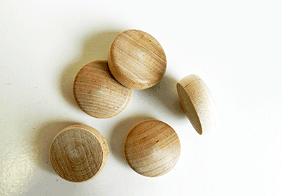 BIRCH - Round Head Plug Tapered Sides (5/16" Diameter) - Per 5000 - Wood Parts | Hole Plugs & Buttons - Bear Woods Supply