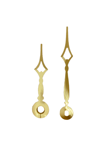 Clock Hands 2-3/4" for sale Brass (For up to 7" Dial diameter) - Clock Parts | Clock Dials & Faces - Bear Woods Supply