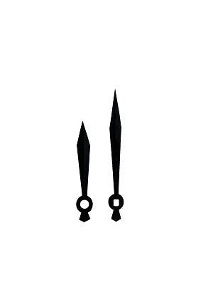 Clock Hands 2-5/8" for sale Black (For up to 8" Dial diameter) - Clock Parts | Clock Dials & Faces - Bear Woods Supply
