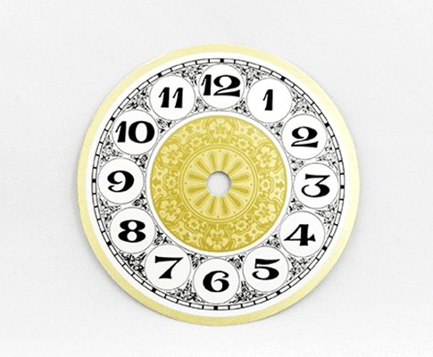 Fancy Arabic Metal Clock Dials 4-1/2 - Clock Parts | Clock Dials & Faces - Bear Woods Supply