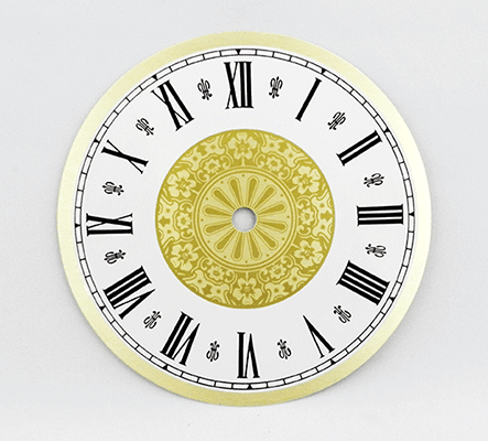 Fancy Roman Metal Dial 6" - Clock Parts | Clock Dials & Faces - Bear Woods Supply