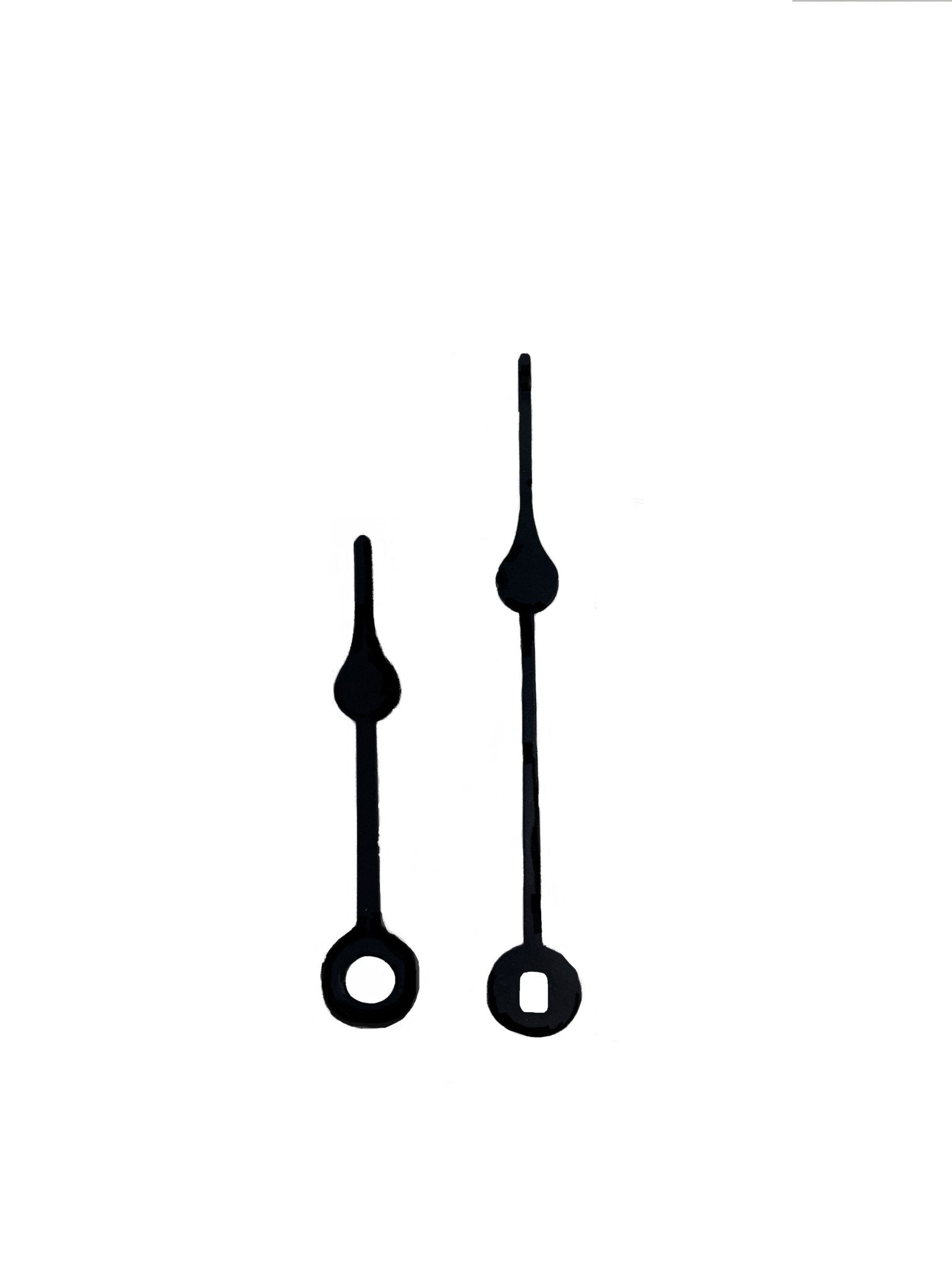 FREE Clock Hands 2-1/2", Black Spade Style - Clock Parts | Pendulums & Bobs - Bear Woods Supply