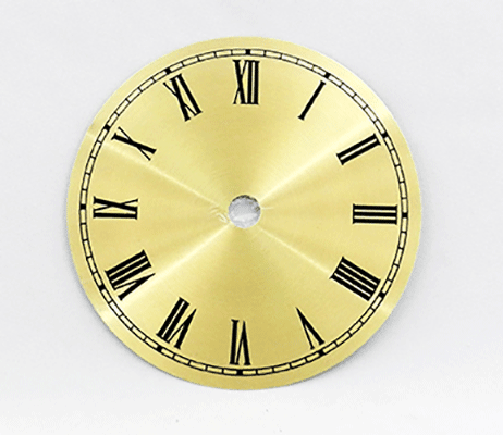 Gold Roman Clock Dials 4-1/2" - Clock Parts | Clock Dials & Faces - Bear Woods Supply