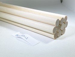 Hardwood Birch Dowels 3/8" by 12" (Per 10 Dowels) - Wood Parts | Dowel Rods - Bear Woods Supply
