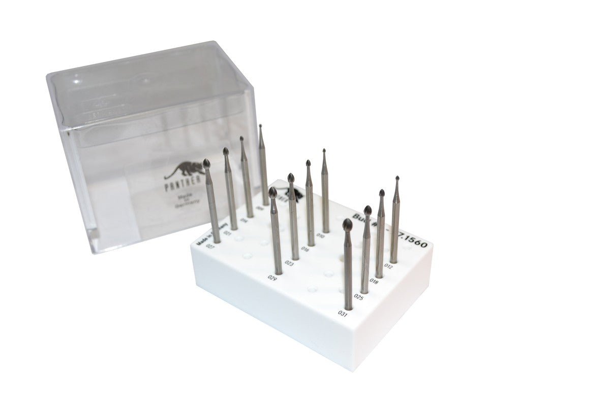 High Speed Steel Bud Shaped Burs (Set of 12) - Power Carving | Carving Bits & Burrs - Bear Woods Supply