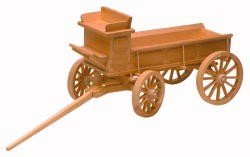 Horse Drawn Wagon 19" (Woodworking Pattern) - Wood Craft | Toys & Joys Patterns - Bear Woods Supply