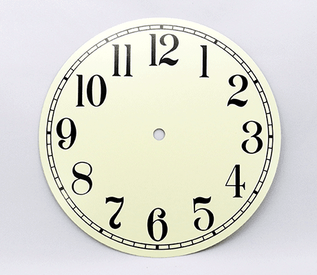 Ivory Arabic Metal Dial 7-7/8" - Clock Parts | Clock Dials & Faces - Bear Woods Supply
