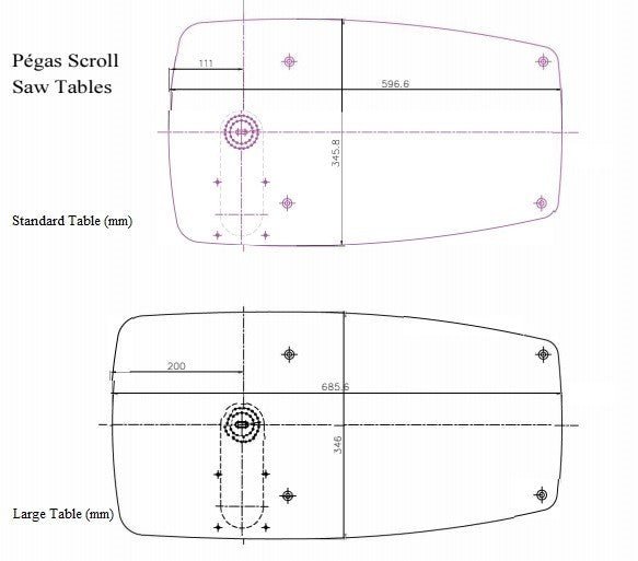 Large Table for Pegas Scroll Saws - Scroll Saw | Scroll Saws & Accessories - Bear Woods Supply