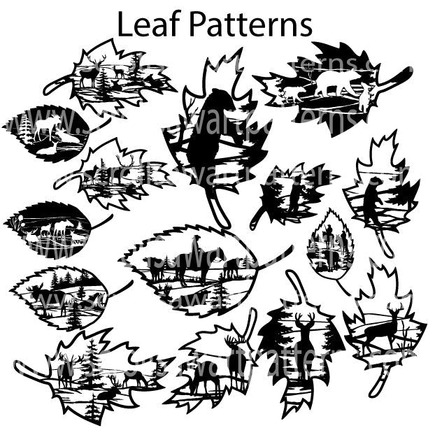Leaf Patterns Package - 67 Scroll Saw Leaf Patterns By Jason Henry - Scroll Saw | Scroll Saw Patterns - Bear Woods Supply