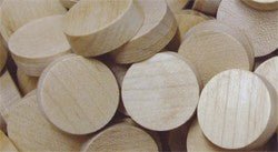 Maple - Side Grain Stair Wood Plugs with Tapered Sides (1-1/4” Diameter, 5/16” Thick) - Per 5000 Wood Plugs - Wood Parts | Hole Plugs & Buttons - Bear Woods Supply