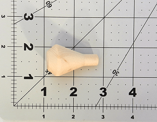 Maple Smokestack 1" x 1-5/8" (3/8" Dia. Tenon) - Wood Craft | Wood Shapes & Cutouts - Bear Woods Supply