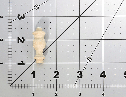 Maple Wooden Gallery Spindles 1-1/2in x 1/2in (Per 25) - Wood Parts | Hardwood Spindles - Bear Woods Supply