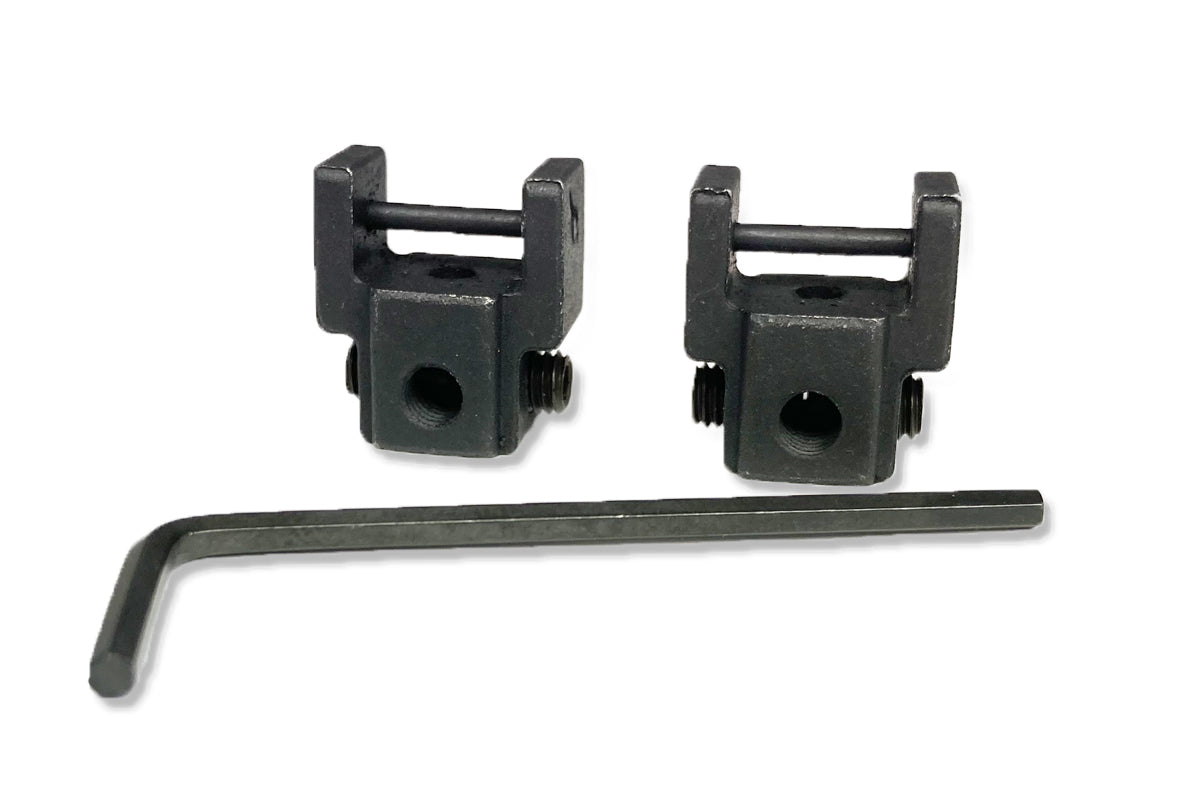 Mascot MT-30 blade conversion kit with upper and lower clamps and hex key, Grobet item 90.805.