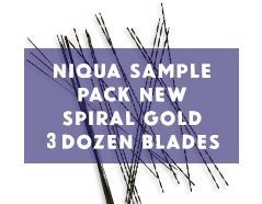 Niqua Scroll Saw Blades Sample Pack - New Spiral Gold (1,3,5) - Scroll Saw | Scroll Saw Blades - Bear Woods Supply