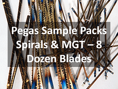 Pegas Scroll Saw Blades Sample Pack - Spiral and MGT - Gift Cards & Merch | Gift Cards - Bear Woods Supply
