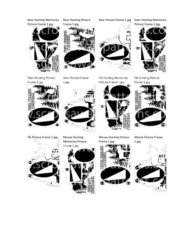 Picture Frames Package-12 Scroll Saw Picture Frames By Jason Henry - Scroll Saw | Scroll Saw Patterns - Bear Woods Supply