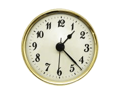 PREMIUM 2-3/4" Ivory Arabic Clock Insert - Real Brass Bezel - Clock Parts | Clock Inserts - Bear Woods Supply