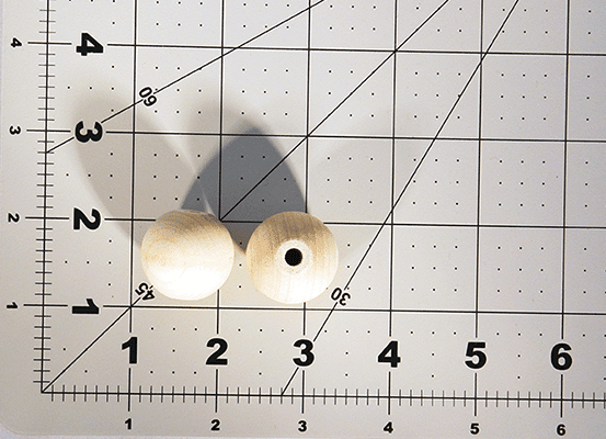 Round Wood Beads 1 inch with 3/16 inch Hole (Per 25) - Wood Craft | Wood Beads - Bear Woods Supply