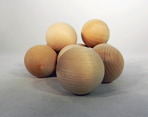 Round Wood Craft Balls 1-1/4 inch Diameter (Bags of 25) - Wood Craft | Wood Balls - Bear Woods Supply