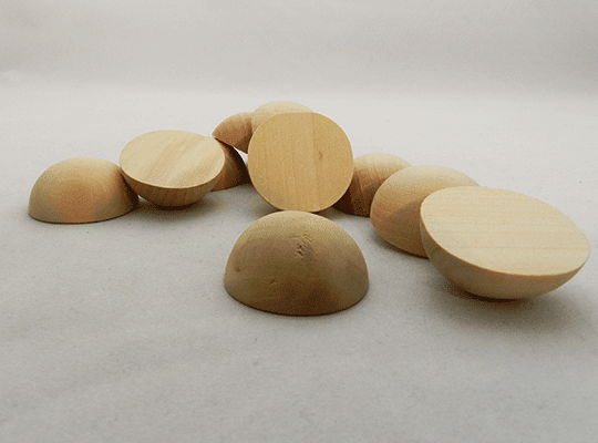 Round Wood Craft Split Balls 1-1/2 inch Diameter by 3/4 inch thick (Bags of 25) - Wood Craft | Wood Balls - Bear Woods Supply