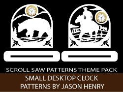 Small Desktop Clocks - 25 Small Desktop Clock Patterns By Jason Henry - Scroll Saw | Scroll Saw Patterns - Bear Woods Supply
