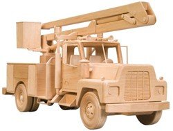 The Bucket Truck Woodworking Pattern (Approx. 21") - Wood Craft | Toys & Joys Patterns - Bear Woods Supply
