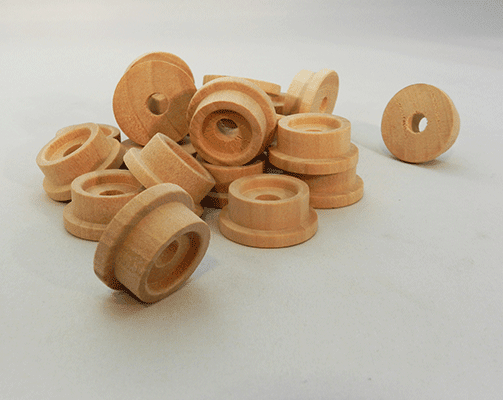 Train Wheels 1-3/16" by 1/2" with 5/16" hole - Wood Craft | Toys & Joys Patterns - Bear Woods Supply