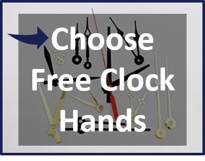 USA Made Standard Pendulum Quartz Clock Movement (up to 5/8" thick dial face) - Clock Parts | Clock Dials & Faces - Bear Woods Supply