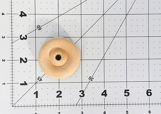 Wood Model Car Wheels, 1-3/4" by 9/16" (1/4" Hole) (Per 25 Wood Car Wheels) - Wood Craft | Toy Wheels - Bear Woods Supply