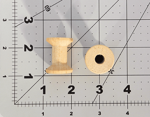 Wooden Hourglass Spool 1-1/8 inch by 7/8 inch (Per 25) - Wood Craft | Wood Shapes & Cutouts - Bear Woods Supply