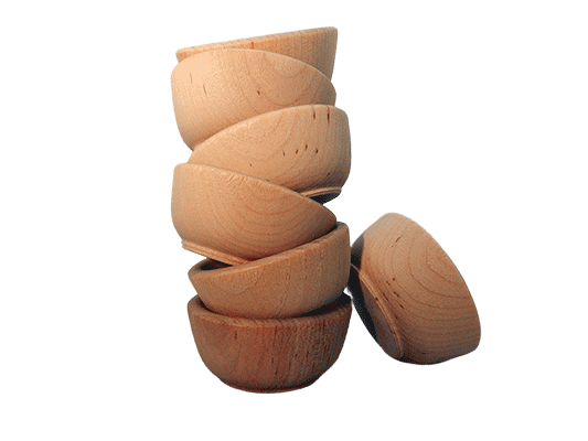 Wooden Miniature Bowsl 2-1/2" wide by 1-1/16" high - Wood Craft | Wood Shapes & Cutouts - Bear Woods Supply