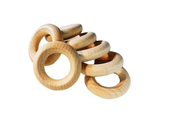 Wooden Rings, 1-1/2" Made of Maple in the USA - Wood Craft | Wood Rings - Bear Woods Supply