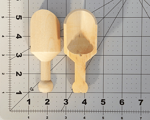 Wooden Scoop 4-3/16" - Wood Parts | Wood Turnings - Bear Woods Supply