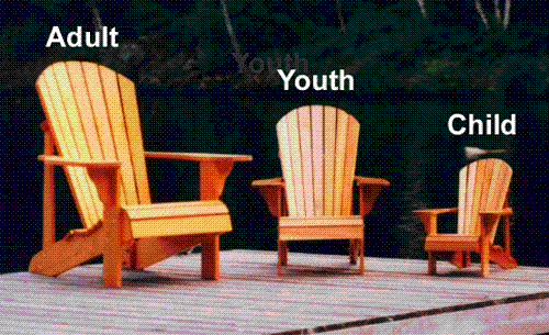 Youth Size Adirondack Chair Plan - Downloadable