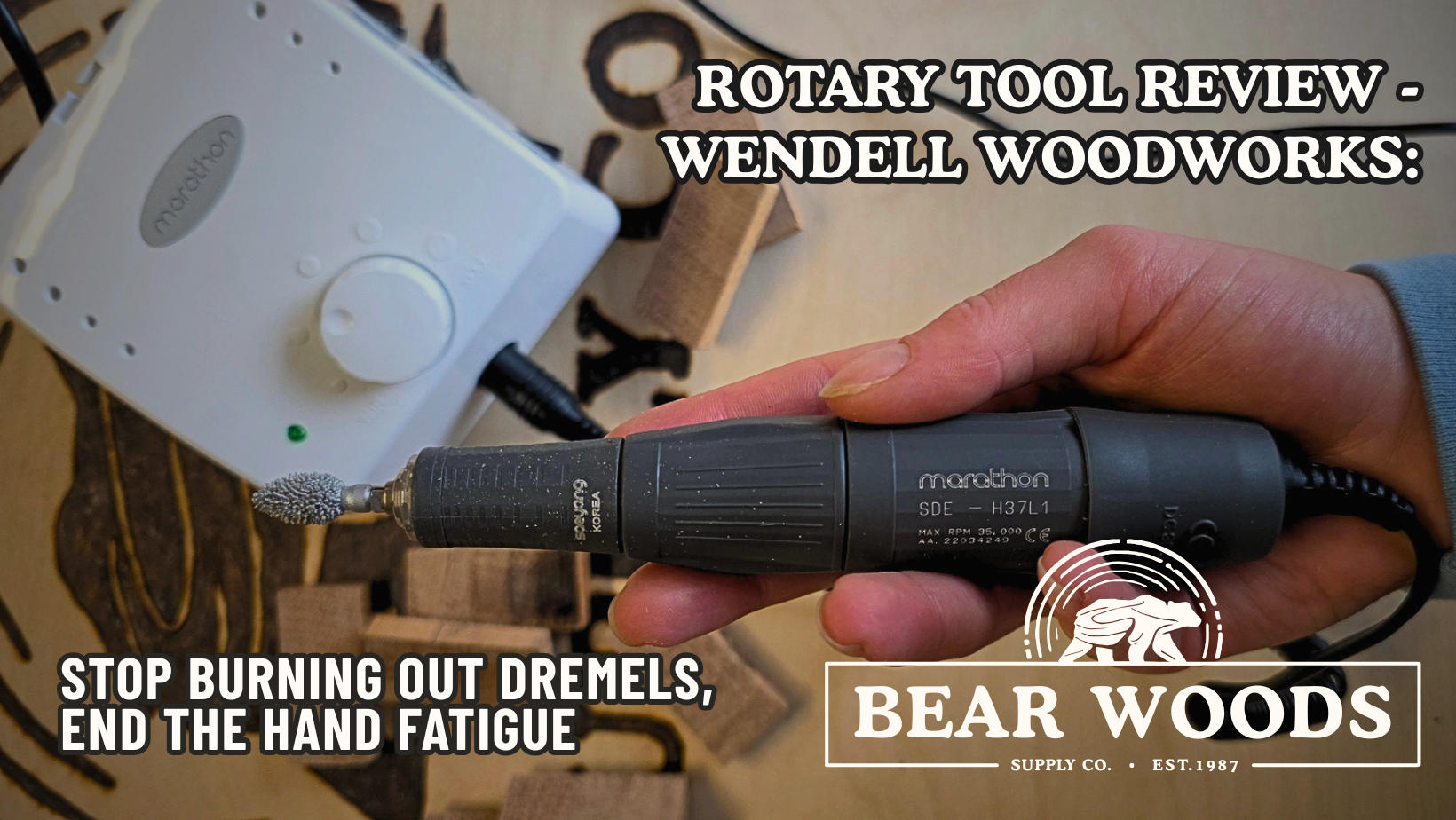 Rotary Tool Review - Wendell Woodworks: Stop Burning Out Dremels, End the Hand Fatigue
