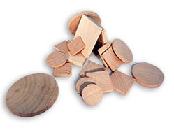 Hardwood Round Discs & Square Tiles
