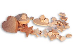 Wooden Hearts and Stars