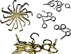 Cup Hooks, Shoulder Hooks & Screw Eyes