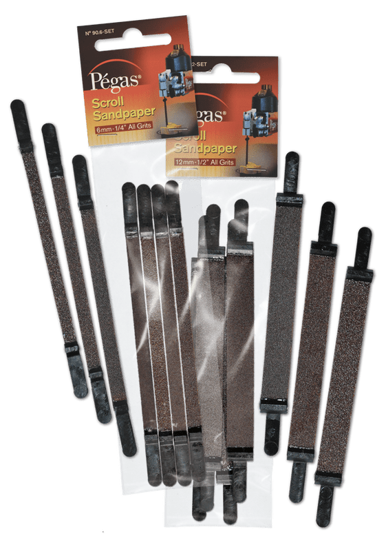 1/2" Pegas Scroll Sanders - Choose Grits (4 Packs) - Scroll Saw | Scroll Saws & Accessories - Bear Woods Supply