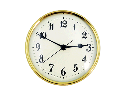 4-1/4" (108 mm) Premium Brass, Ivory, Arabic Fitups - Clock Parts | Clock Inserts - Bear Woods Supply