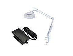 Adjustable Inspection & Magnification Lamp - Fluorescent or LED - Scroll Saw | Dust Collection & Safety - Bear Woods Supply