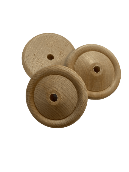 Airplane wheels 2" x 1/2" (1/4" hole) - Wood Craft | Toy Wheels - Bear Woods Supply