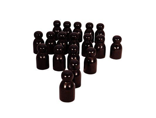 Black Game Pawn 1-3/16 inch by 5/8 inch (Bag of 25) - Wood Craft | Toy Parts & Patterns - Bear Woods Supply