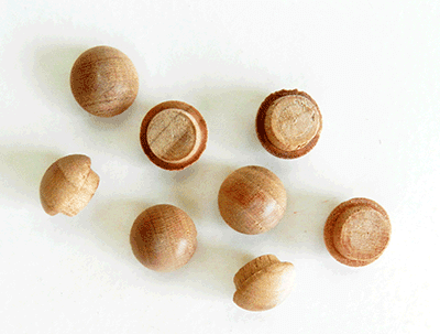 CHERRY - Screw Hole Button Wood Plugs with Tapered Sides (3/8" Diameter) - Per 100 Screw Hole Wood Plugs - Shop & Safety | Universal Wood Finish - Bear Woods Supply