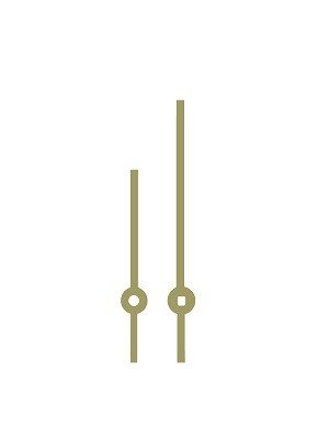 Clock Hands 3-3/4" for sale Brass (For up to 9" Dial diameter) - Clock Parts | Clock Dials & Faces - Bear Woods Supply